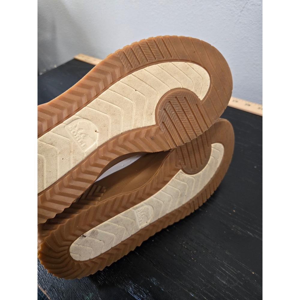 Sorel Out N About III Low Leather Platform Sneakers Cream Tan NL5310-191 Size 8 - Picture 7 of 7